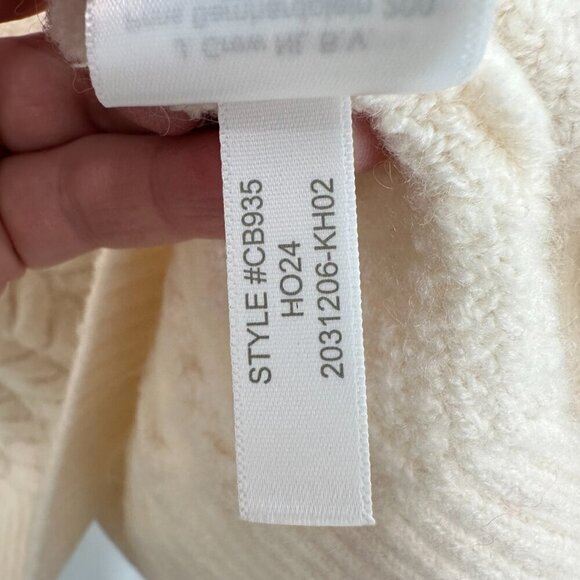 J. Crew Size XS Cream Cable-knit Rollneck™ sweater in Supersoft yarn Cozy NWT - Picture 7 of 8